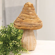 Woven Seagrass Mushroom 10.5"H