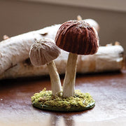 Woodland Brown Mushrooms Sitter - Small