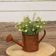Rusty Tin Watering Can - 4" x 9.5"