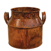 Rusty Tin Wide Milk Can - 6.25" x 6.5"
