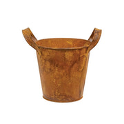 Rusty Tin Pails with Handles (Set of 3)