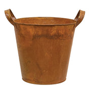 Rusty Tin Pails with Handles (Set of 3)