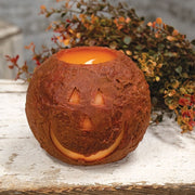 Jack O Lantern Round LED Cake Candle - 5.25" x 4.5"