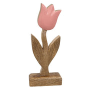 Pink Enamel Tulips (Set of 2)