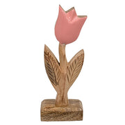 Pink Enamel Tulips (Set of 2)