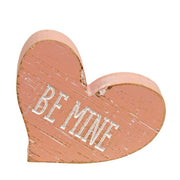 Engraved Distressed Wooden Conversation Heart  (6 Count Assortment)