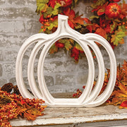 Carved Look Wooden Frame Pumpkin - 14.75"x13.5"