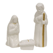 White Ceramic Nativity Set (Set of 3)