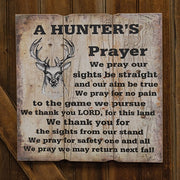 Hunter's Prayer Distressed Barnside Sign