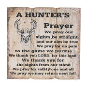 Hunter's Prayer Distressed Barnside Sign