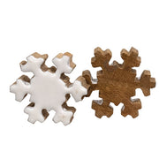 Jar of 20 Enamel & Wood Snowflakes