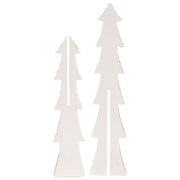 White Wooden Dimensional Christmas Tree - 23 In H