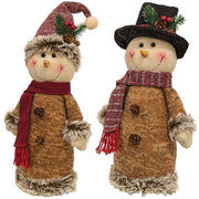 Woodsy Tree Snowman Doll  (2 Count Assortment)