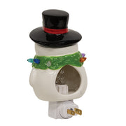 Ceramic Tophat Snowman Nightlight