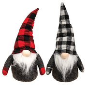 Sitting Checkered Gnome Decoration  (2 Count Assortment)