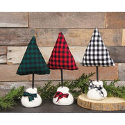 Med Plush Plaid Tree  (3 Count Assortment)