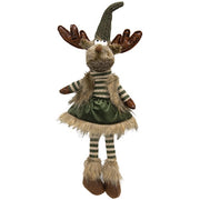 Mr & Mrs Green Reindeer with Dangle Legs  (2 Count Assortment)