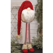 Standing Red Fuzzy Gnome with Dangle Hat