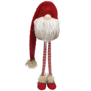 Standing Red Fuzzy Gnome with Dangle Hat