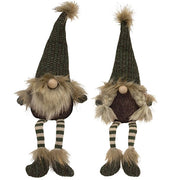 Mr & Mrs Green Knit Dangle Leg Gnome  (2 Count Assortment)