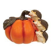 Resin Pumpkin and Hedgehogs Sitter