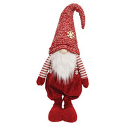 Red Nubby Stuffed Standing Gnome - 31"H