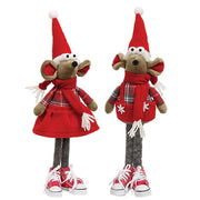 Standing Mouse Boy & Girl with Red Sneakers  (2 Count Assortment)