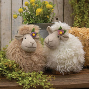 Fluffy Sheep with Flower  (2 Count Assortment)