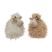 Fluffy Sheep with Flower  (2 Count Assortment)