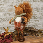Plaid Overalls Standing Squirrel