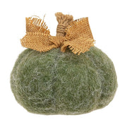 Plush Pumpkin with Burlap Bow  (3 Count Assortment)