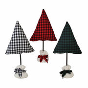 Med Plush Plaid Tree  (3 Count Assortment)