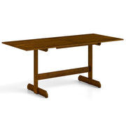 71 Inch Farmhouse Dining Table Wooden Kitchen Table for 6-8 with Rubber Wood Legs-Walnut - Color: Walnut