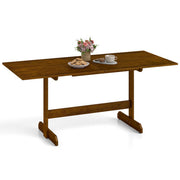 71 Inch Farmhouse Dining Table Wooden Kitchen Table for 6-8 with Rubber Wood Legs-Walnut - Color: Walnut