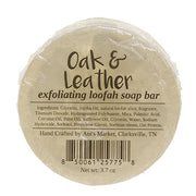 Oak & Leather Exfoliating Loofah Soap Bar