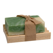 Cool Fresh Aloe Soap Bar With Wooden Soap Dish (Set of 2)
