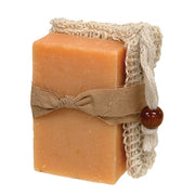 Peach Tea Soap Bar With Sisal Scrub Bag (Set of 2)
