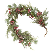 Icy Memories Mixed Pine & Berries Garland - 4 Ft.