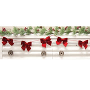 Red Velvet Bow Garland - 4 Ft.