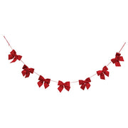 Red Velvet Bow Garland - 4 Ft.