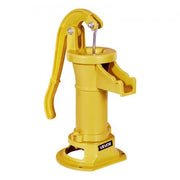 Well Hand Pitcher Pump, 25 ft Maximum Lift, Antique Cast Iron Manual Hand Water Pump, NPT 1-1/4 in Connection, Easy Installation, Old Fashioned for Outdoor Garden, Pond, Backyard, Farm, Yellow