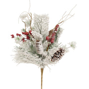 Frosty Pines & Berries Bush - 23"