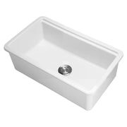 33x19 inch Farmhouse Sink, White Sink Workstation, Fireclay Topmount Undermount Basin, Drop-In Single Bowl Basin with Multiple Accessories, Large Capacity Household Dishwasher Sinks for Kitchen