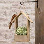Rustic Wood Skinny House Planter