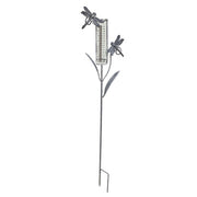 Distressed Metal Garden Friend Rain Gauge Yard Stake - 38"H  (3 Count Assortment)