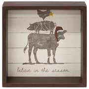 Believe In The Season Box Sign  (2 Count Assortment)