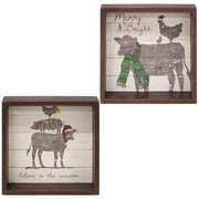 Believe In The Season Box Sign  (2 Count Assortment)