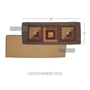 Millsboro Runner Log Cabin Block Quilted 13x36