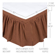 Patriotic Patch King Bed Skirt 78x80x16