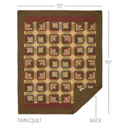 Tea Cabin Twin Quilt 70Wx90L